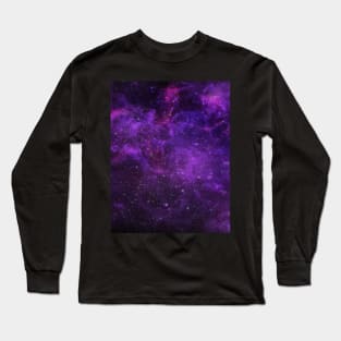 Black Purple Galaxy Long Sleeve T-Shirt